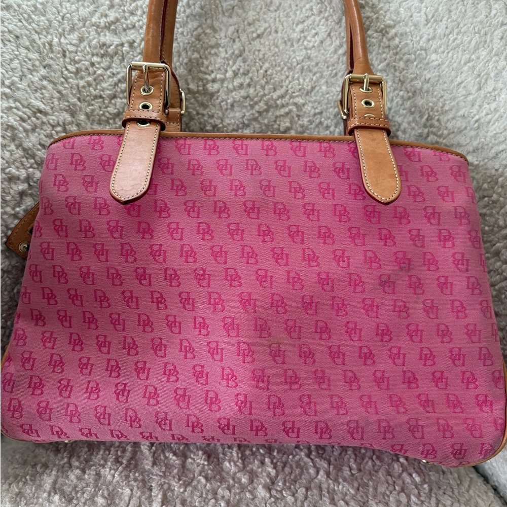 Pink Dooney & Bourke Shoulder Bag with Matching Eyeglasses Case - Picture 9 of 12